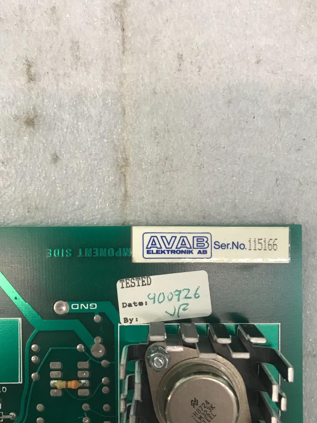 AVAB CONTROL BOARD DIMMER 187-064 PDD IIB VER. 1,3