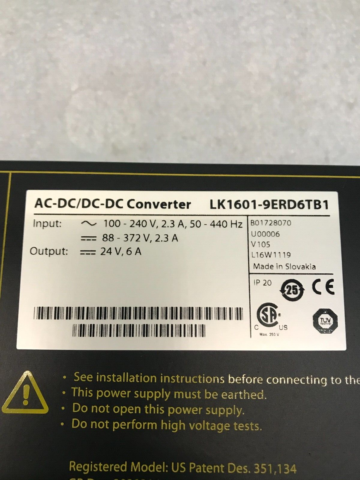 power-one AC-DC/DC-DC Converter LK1601-9ERD6TB1