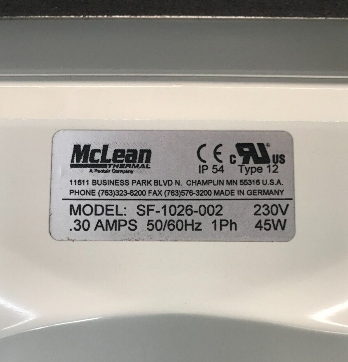 McLean FILTERLÜFTERPAKETE SF-1026-002