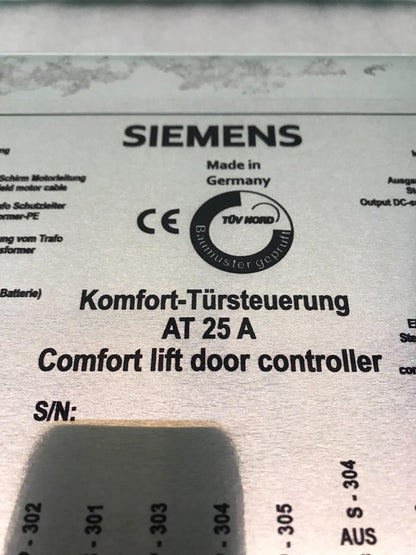 SIEMENS Comfort lift door controller AT 25 A 162790/2