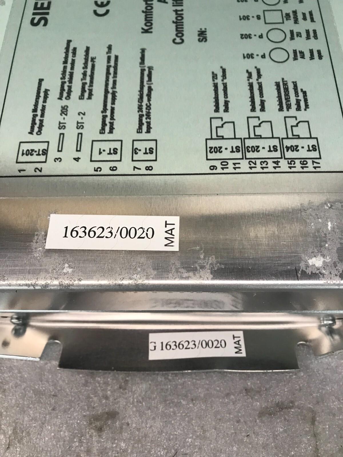SIEMENS Comfort lift door controller AT 25 A 162790/2