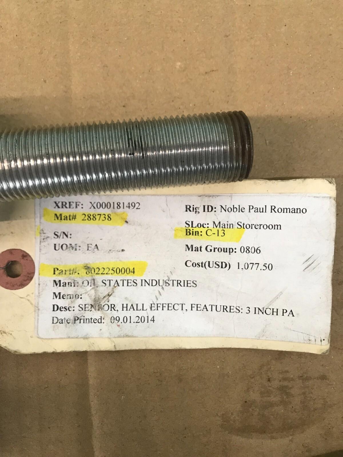 3PS inc A0708012 8022250004 SENSOR HALL EFFECT