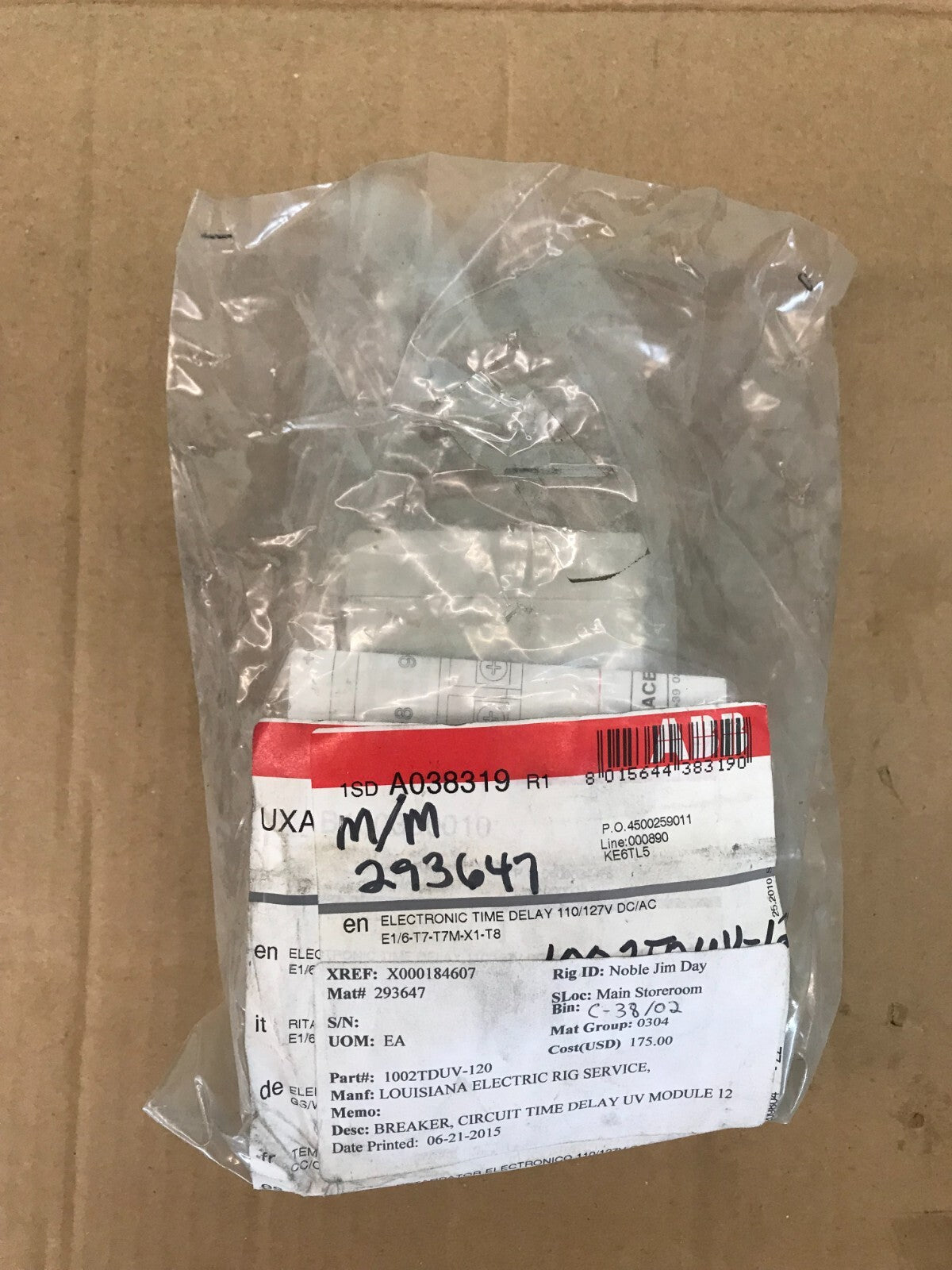 ABB SACE YU DELAY 702209/80-4 DELAY RELAY