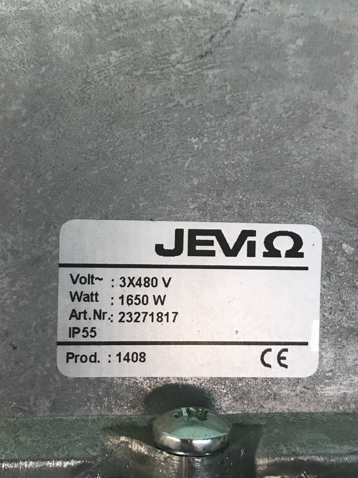 JEVIΩ calentador de inmersión 3X480V 23271817 IP55