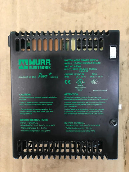 ALIMENTATORE MURR ELECTRONIK MCS5-115-230/12 85040