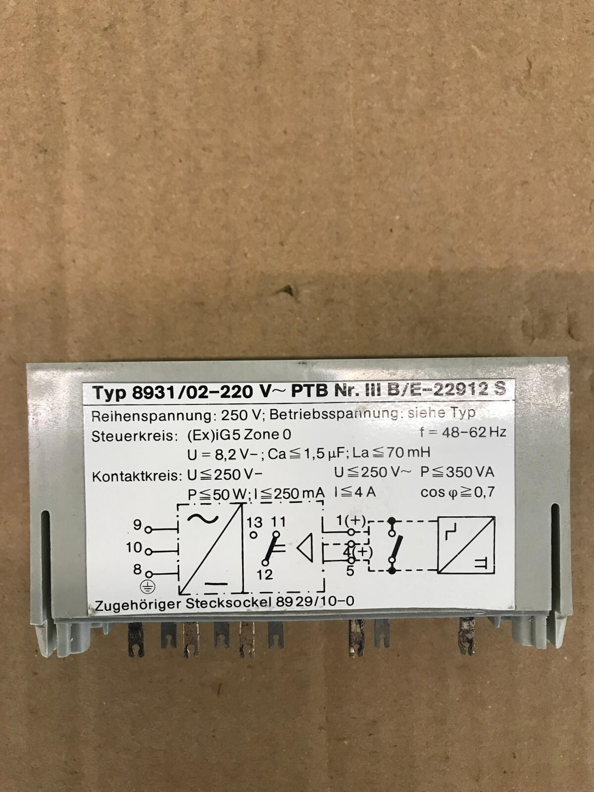 STAHL 8931/02-220 V B/E-22912 S Sicherheitsrelais