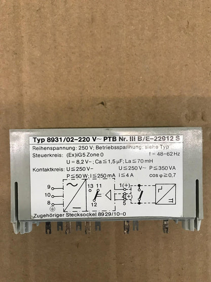 STAHL 8931/02-220 V B/E-22912 S Sicherheitsrelais