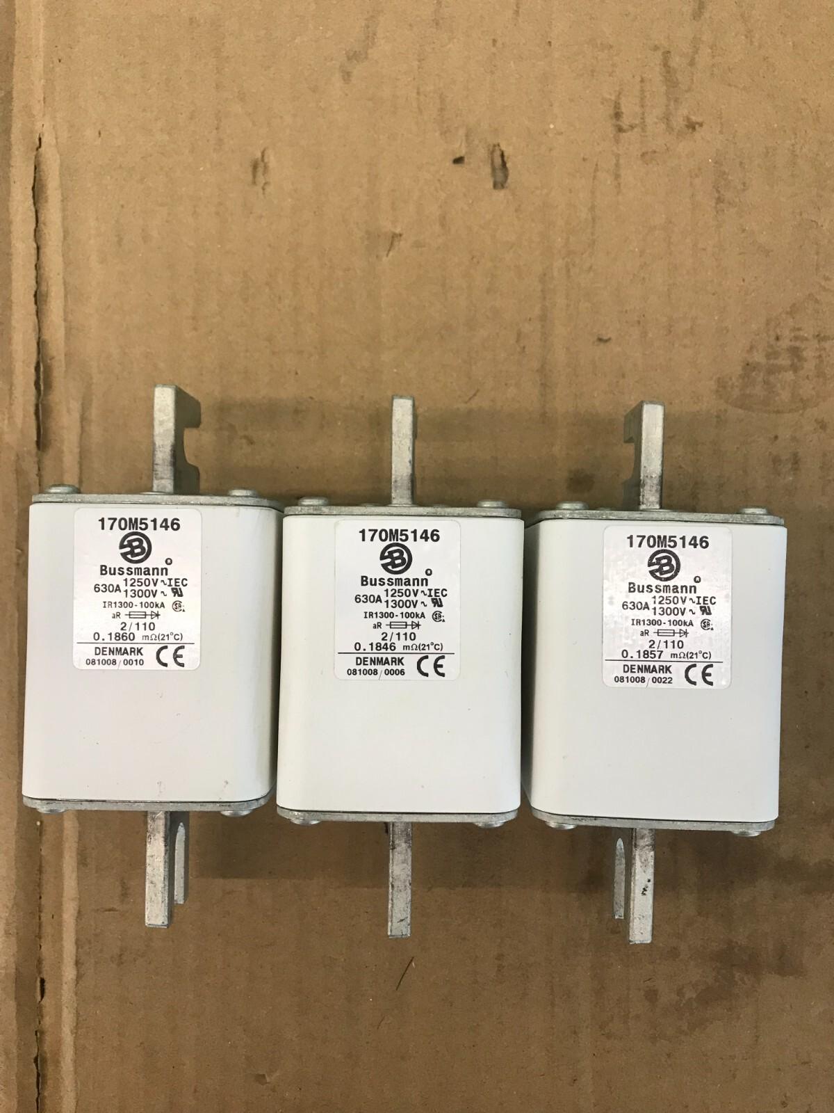 Bussmann 170M5146 10028191 630A 1000-1250V fusible 3 piezas