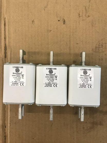 Bussmann 170M5146 10028191 630A 1000-1250V fusible 3 piezas