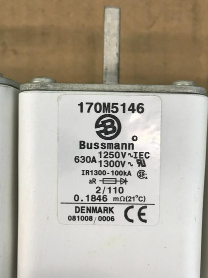 Bussmann 170M5146 10028191 630A 1000-1250V fusible 3 piezas
