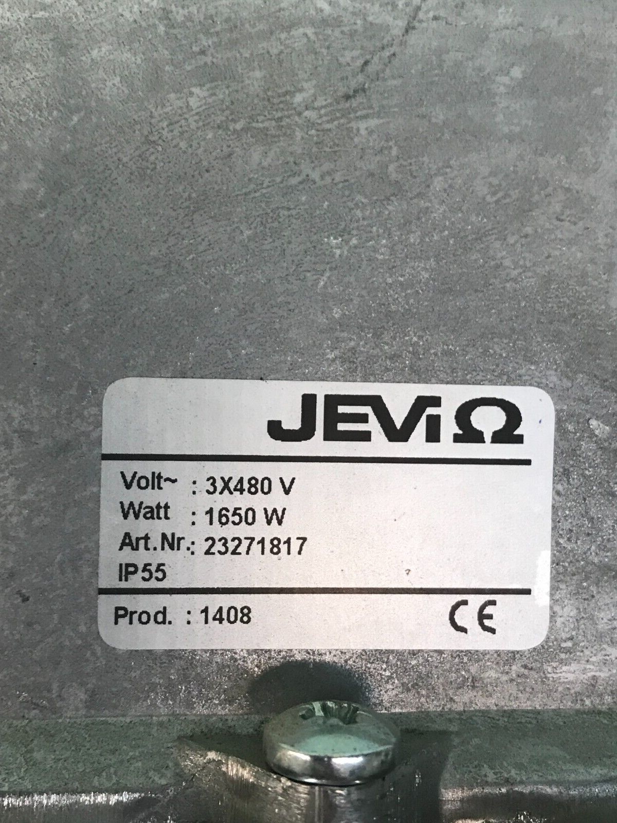 Riscaldatore ad immersione JEVIΩ 3X480V 23271817 IP55