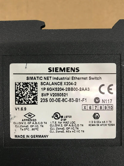 SIEMENS SCALANCE Ethernet Switch X204-2 1P 6GK5204-2BB00-2AA3