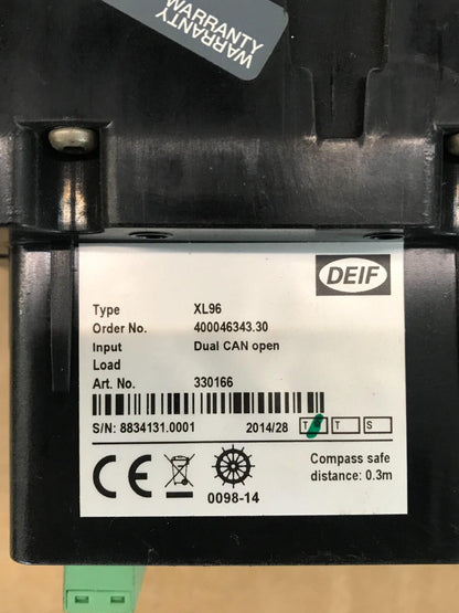 DEIF XL96 0098-14 INDICADOR RPM