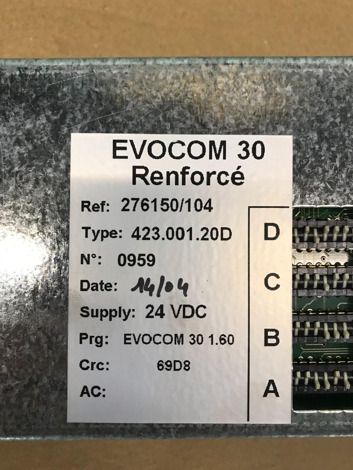 ALSTOM EVOCOM 30 RENFORCE 276150/104 423.001.20D