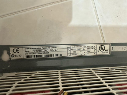 ABB Dc Motor Driver DCS402.0200 REV.A.1 3ADT312000R1 Envío rápido