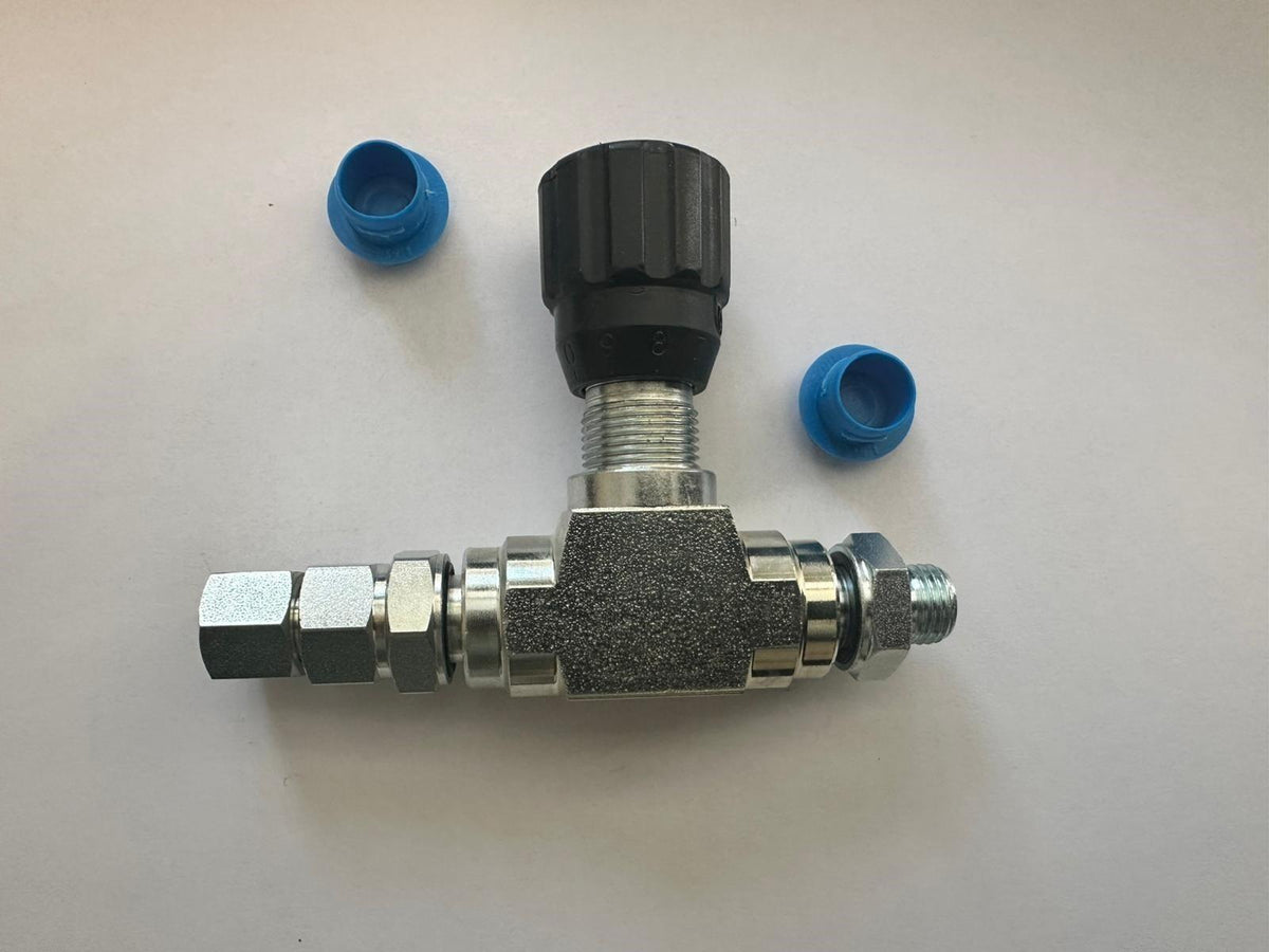 Válvula de control de flujo hidráulico 3/8 BSP-G3/8 para mini excavadora 3/8 ...