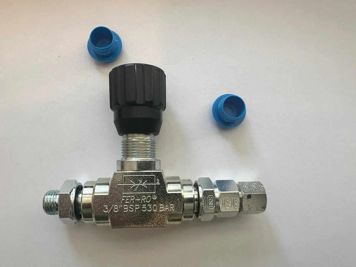 Vanne de régulation de débit hydraulique 3/8 BSP-G3/8 pour mini pelle 3/8 à m...