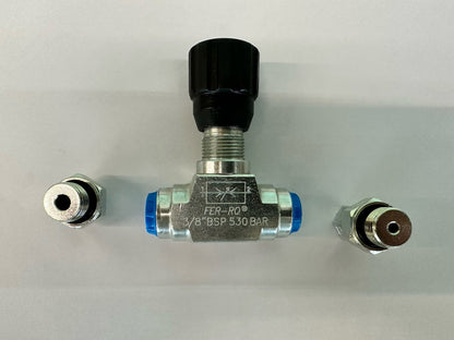 Válvula de control de flujo hidráulico 3/8 BSP-G3/8 para mini excavadora enví...