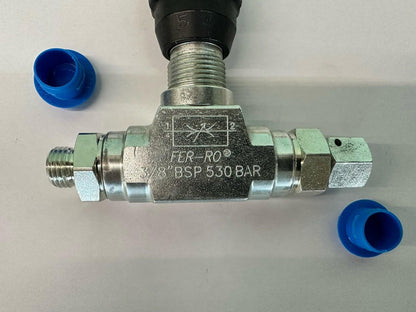 Válvula de control de flujo hidráulico 3/8 BSP-G3/8 para mini excavadora enví...