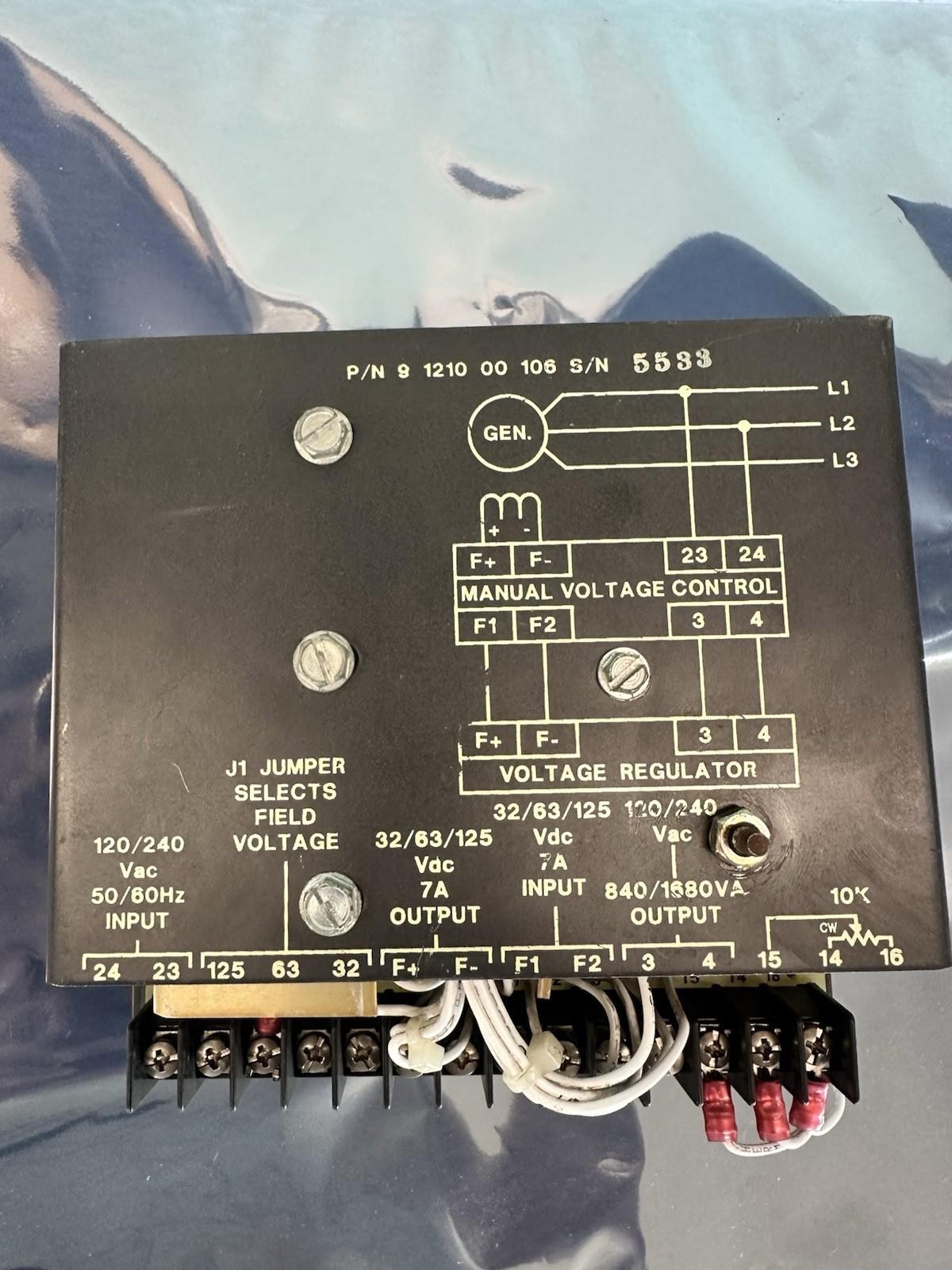 BASLER ELECTRIC MVC-300 CONTROLLO MANUALE DELLA TENSIONE Spedizione veloce
