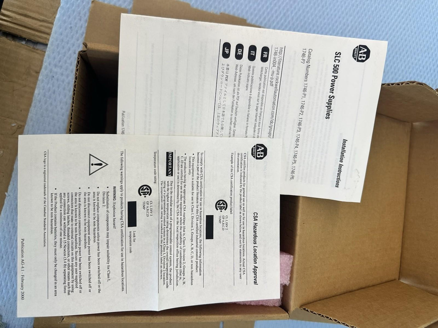 Allen Bradley 1746-P4 SER/A SLC 500 Power Supply Fast Shipping