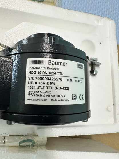 Encodeur incrémental Baumer HOG 10 DN 1024 TTL HOG10DN1024TTL