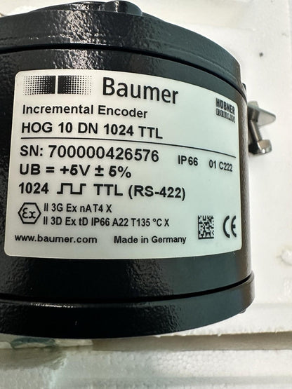 Encodeur incrémental Baumer HOG 10 DN 1024 TTL HOG10DN1024TTL