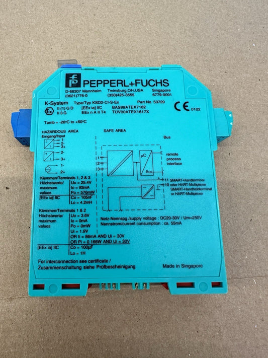 PEPPERL FUCHS K-SYSTEM KSD2-CI-S-Ex PART NO 53729