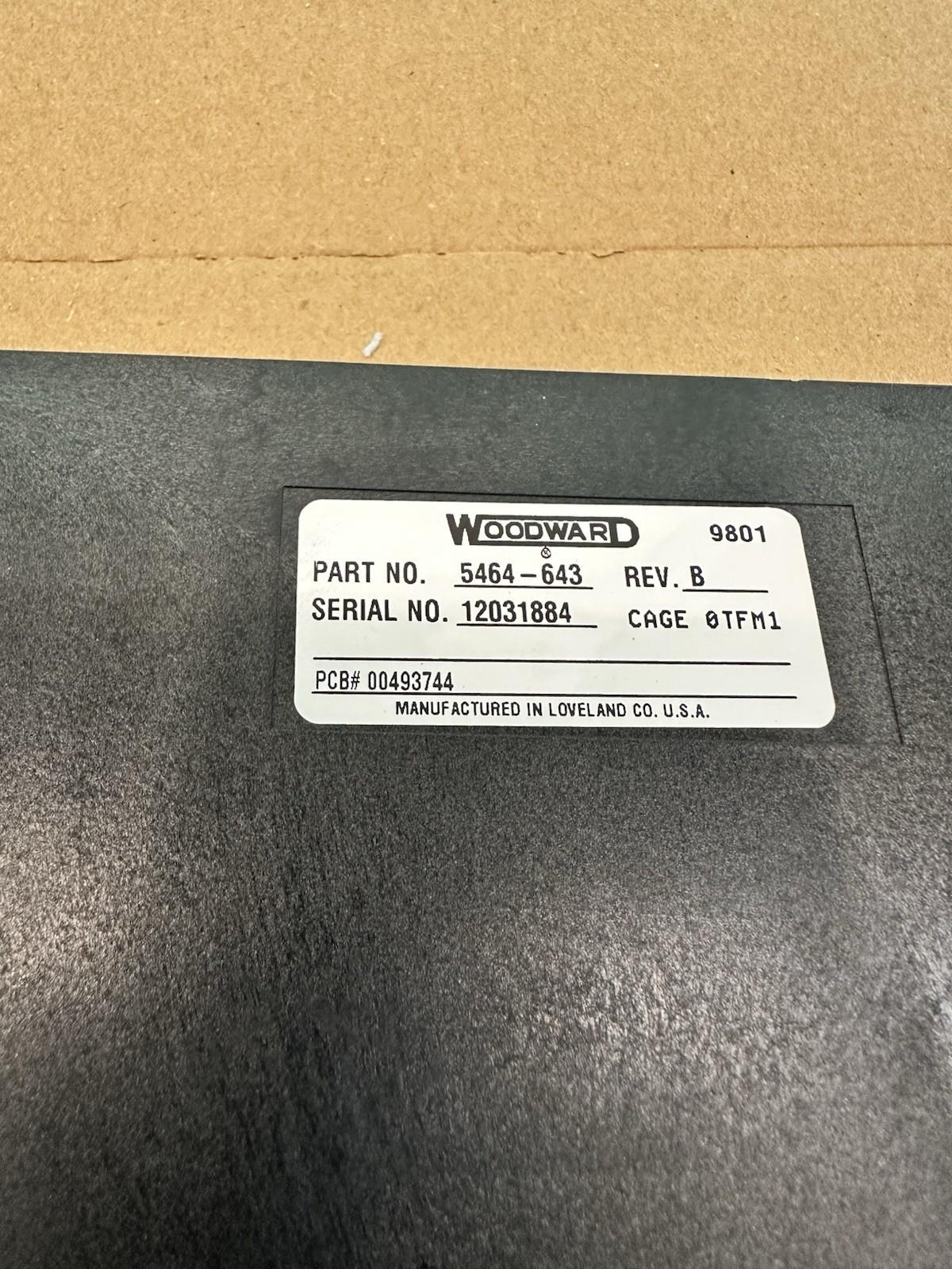 WOODWARD 5464-643 REV B PCB 00493744