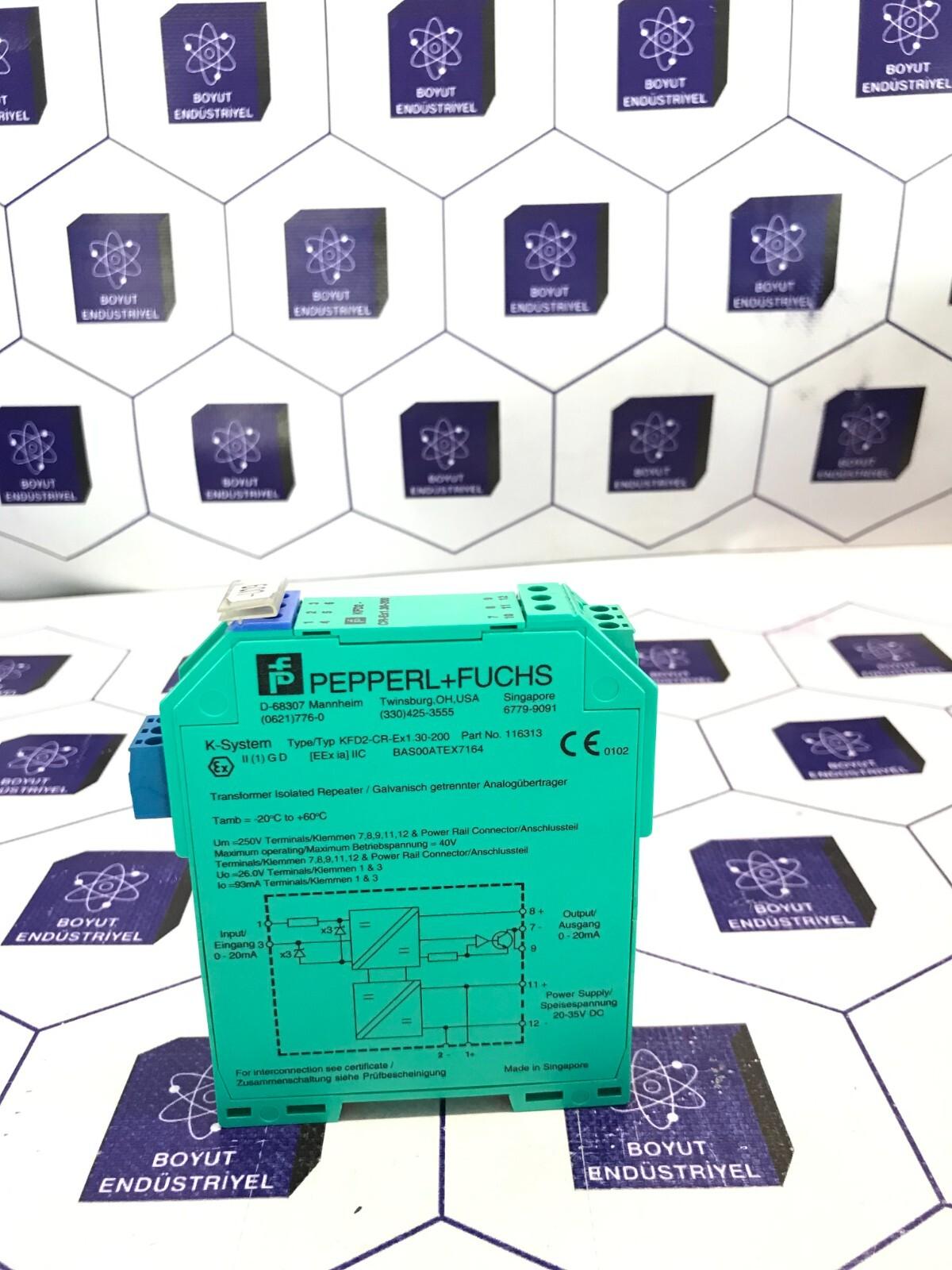 PEPPERL FUCHS 116313 K-SERIES TRANSFORMER IZOLATED REPEATER KFD2-CR-Ex1.30-200