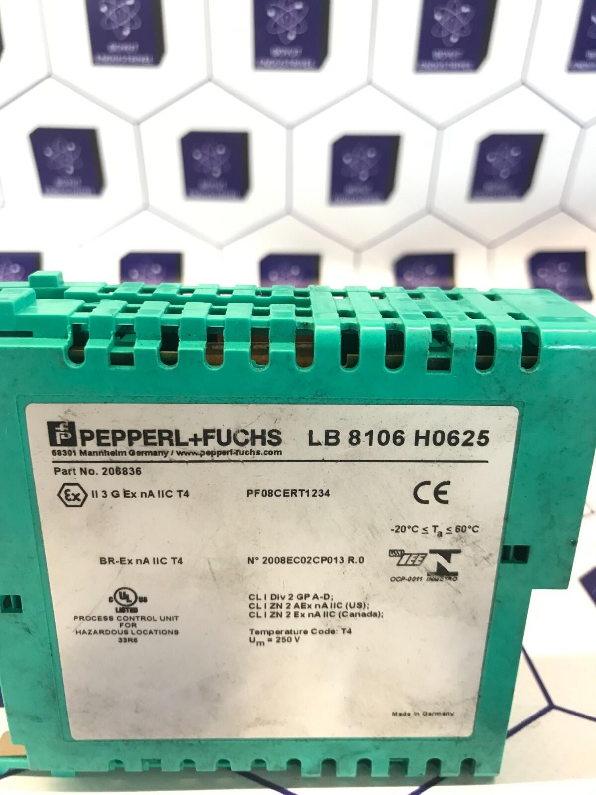 PEPPERL FUCHS 206836 LB 8106 H0625