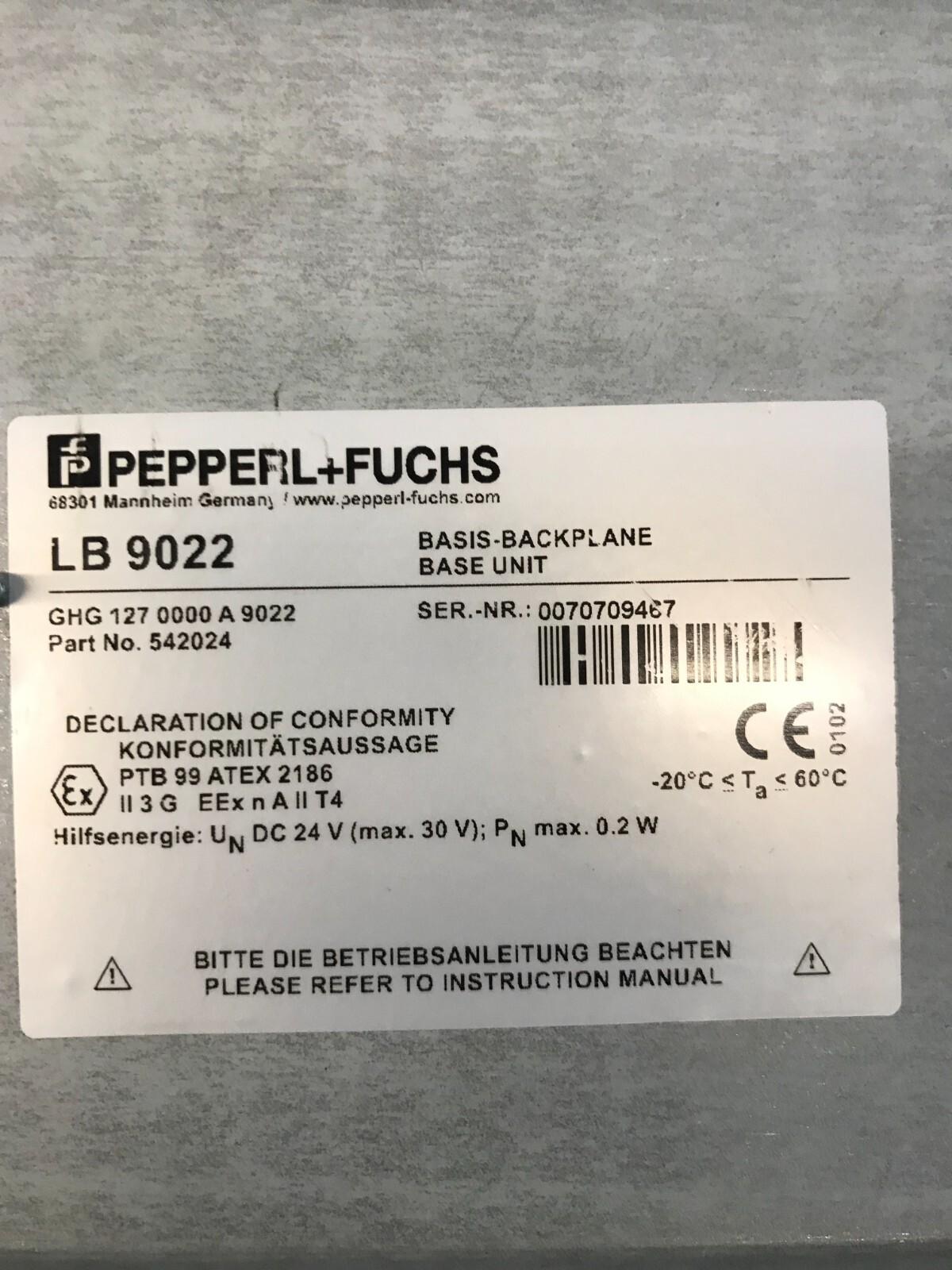PEPPERL FUCHS 542024 LB9022 -  BASIS-BACKPLANE BASE UNIT  LB9022