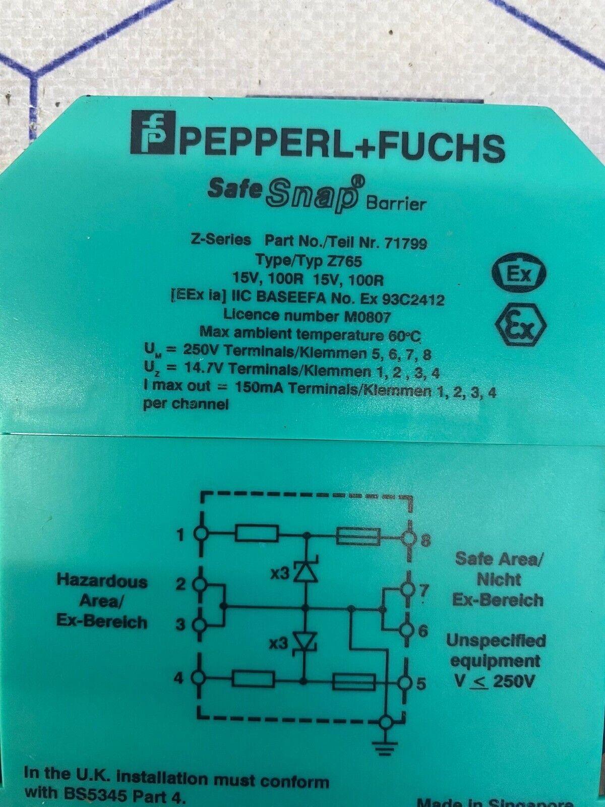 Pepperl Fuchs Z765 71799 Safe Snap Barrier