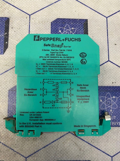 PEPPERL FUCHS Z787(PART 71816 Z-SYSTEM ZENER BARRIER