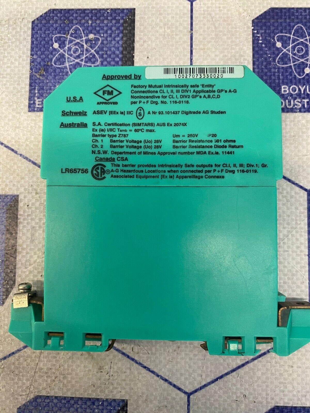 PEPPERL FUCHS Z787(PART 71816 Z-SYSTEM ZENER BARRIER