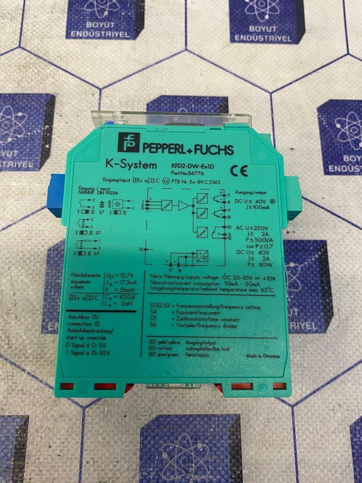 PEPPERL FUCHS 34776 KFD2-DW-Ex1.D Strain Gauge Converter
