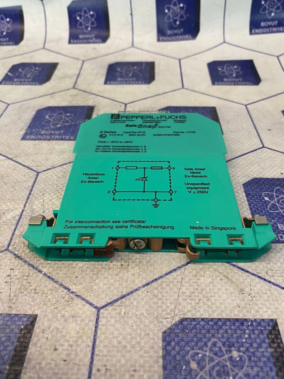 Pepperl Fuchs Z Series Z715 71776 Safe Snap Barrier Module