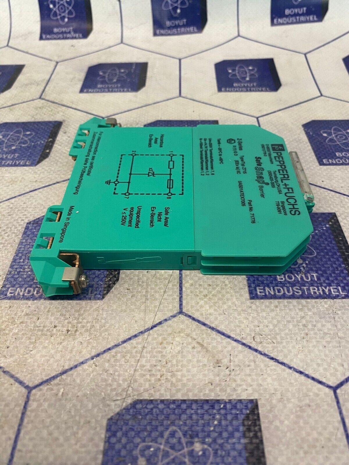 Pepperl Fuchs Z Series Z715 71776 Safe Snap Barrier Module