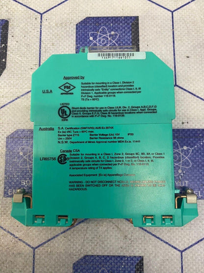 Pepperl Fuchs Z Series Z715 71776 Safe Snap Barrier Module