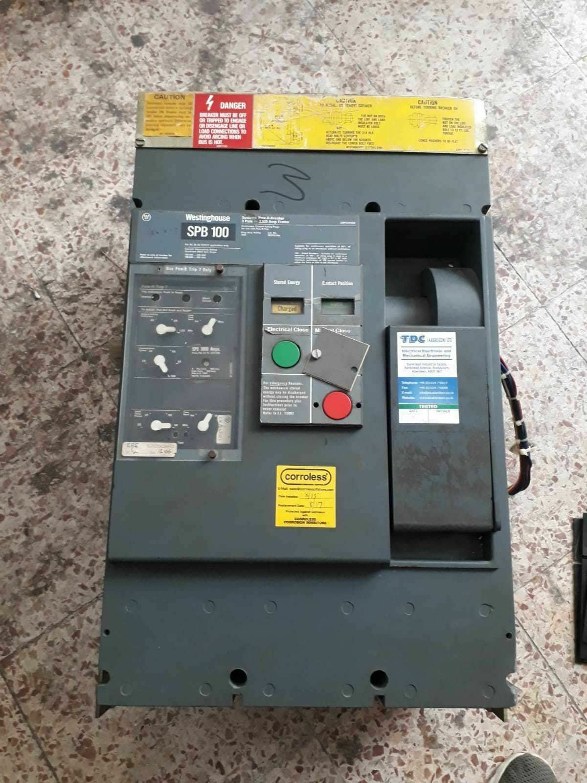 SPB100-3000A LSIG 3000A CUTLER HAMMER WESTINGHOUSE SPB100 3000A ship by Dhl Exp.