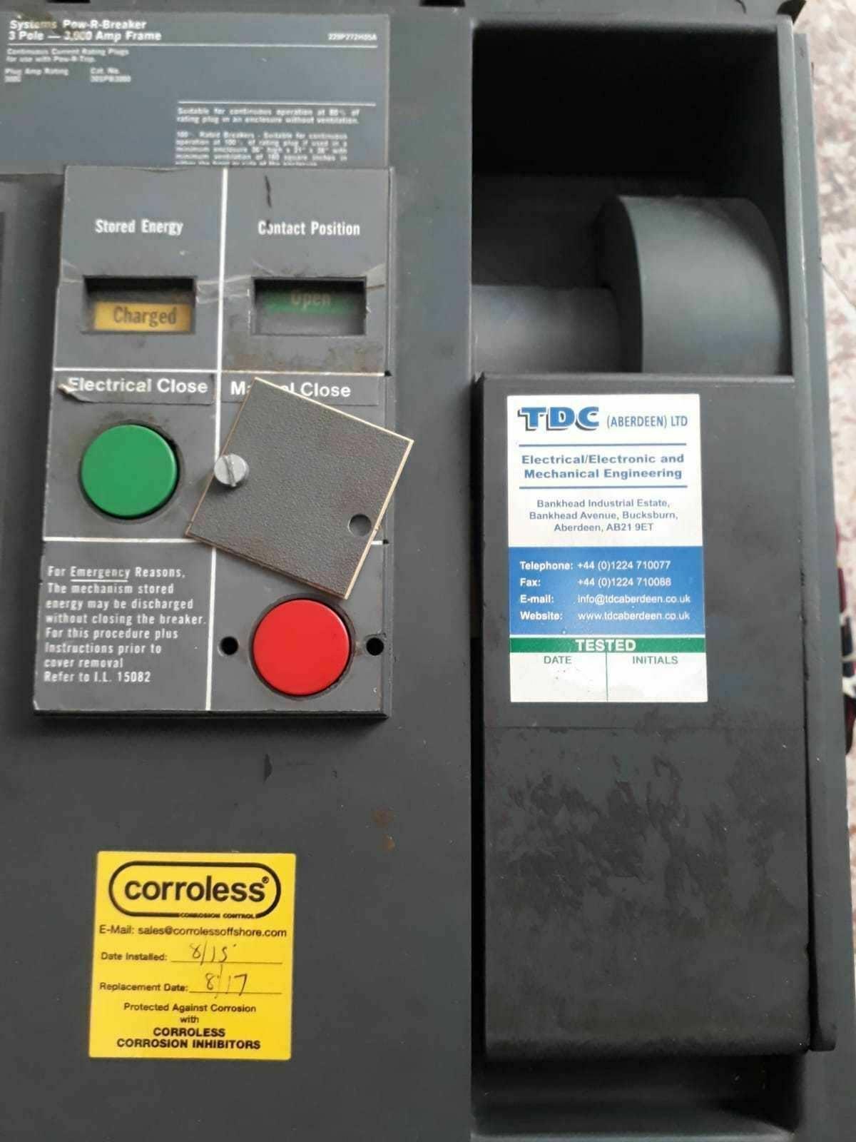 SPB100-3000A LSIG 3000A CUTLER HAMMER WESTINGHOUSE SPB100 3000A ship by Dhl Exp.