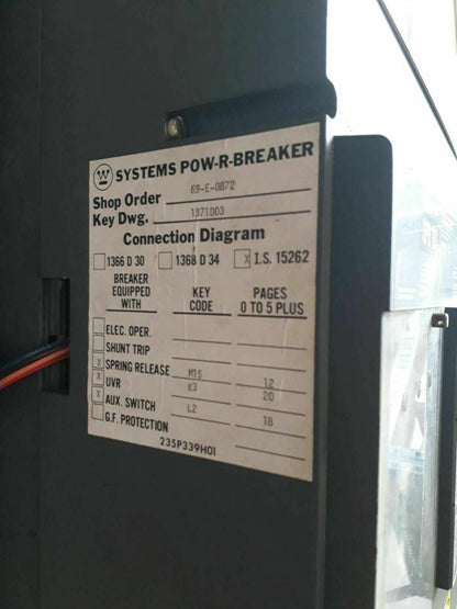 SPB100-3000A LSIG 3000A CUTLER HAMMER WESTINGHOUSE SPB100 3000A ship by Dhl Exp.