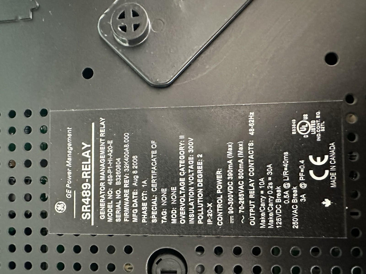 RELÈ DI GESTIONE GENERATORE GE POWER MANAGEMENT 489-P1-HI-A20-E -2 SPEDIZIONE...