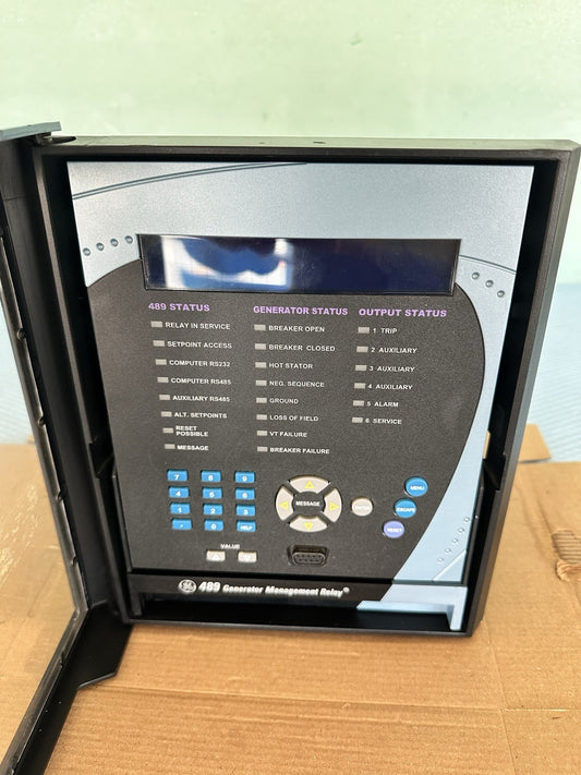 GE POWER MANAGEMENT 489-P1-HI-A20-E GENERATOR MANAGEMENT RELAIS SCHNELLER VER...