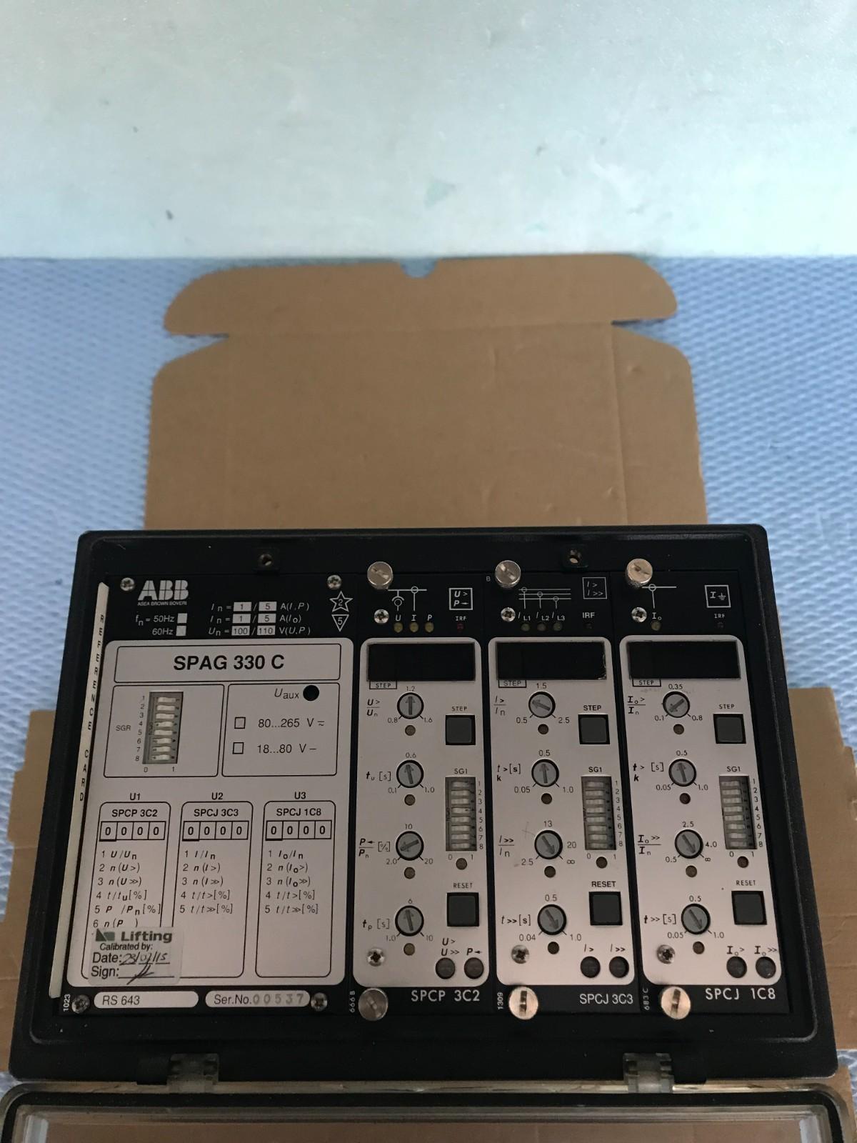 ABB SPAG 330 C DIFFERENTIAL RELAY USG2 - 15 F3  FAST SHIPPING