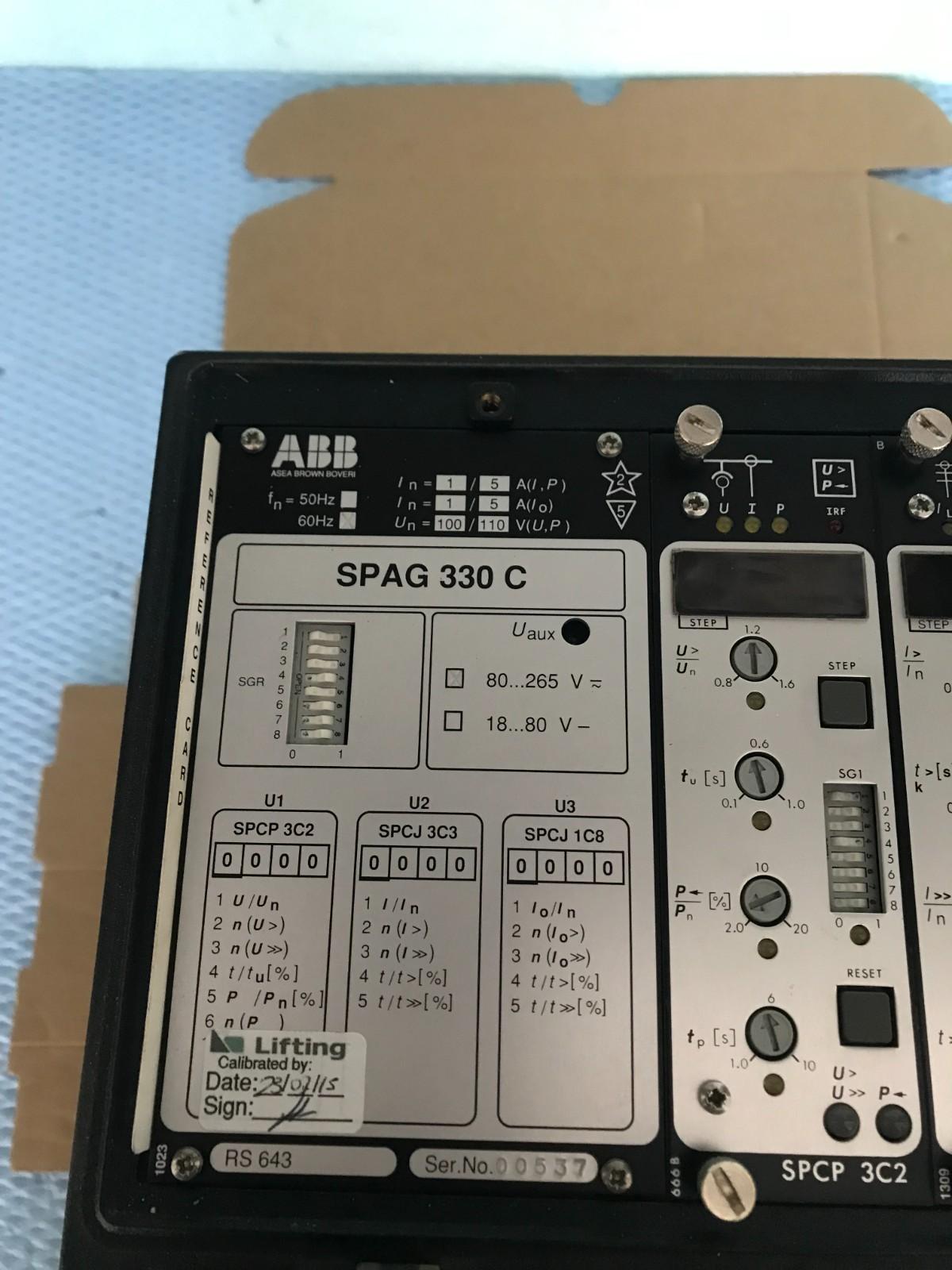 ABB SPAG 330 C RELÉ DIFERENCIAL USG2 - 15 F3 ENVÍO RÁPIDO