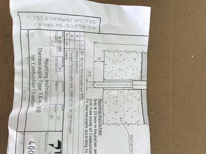 TEAMTEC TYPE N TEMPERATURE SENSOR NiCrSiL-NiSiL Fast Shipping