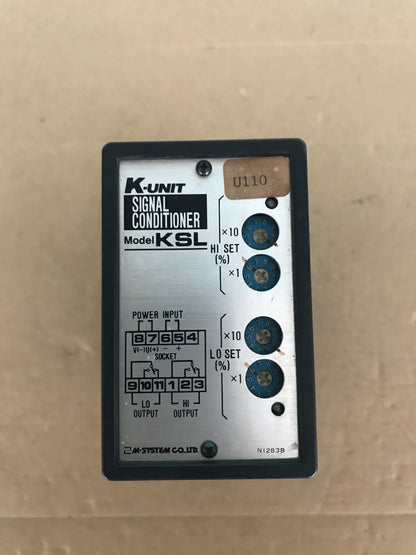 K-UNIT SIGNAL CONDITIONER U110 KSL-D5-H-X  NI283B Fast Shipping