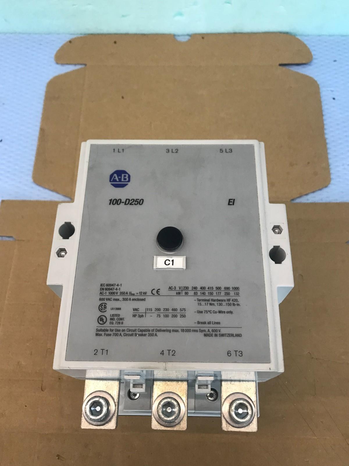 ALLEN BRADLEY 100-D250 MAGNETIC CONTACTOR Fast Shipping