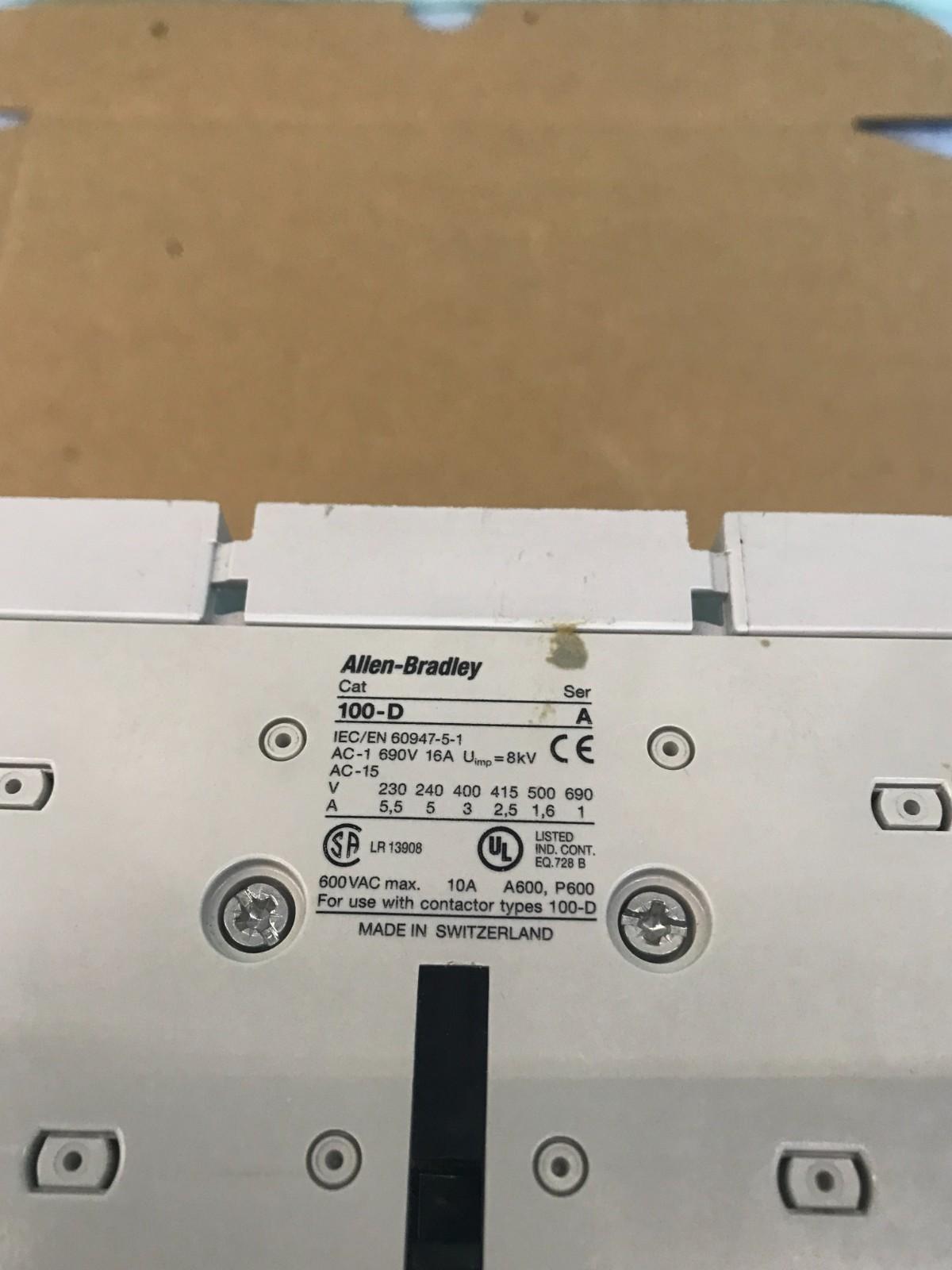 ALLEN BRADLEY 100-D250 MAGNETIC CONTACTOR Fast Shipping